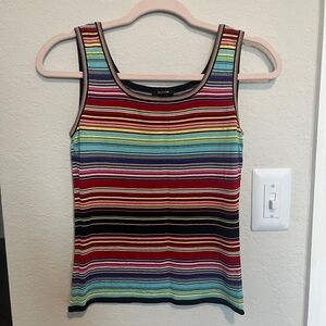 Escada Multicolor Striped Tank Top